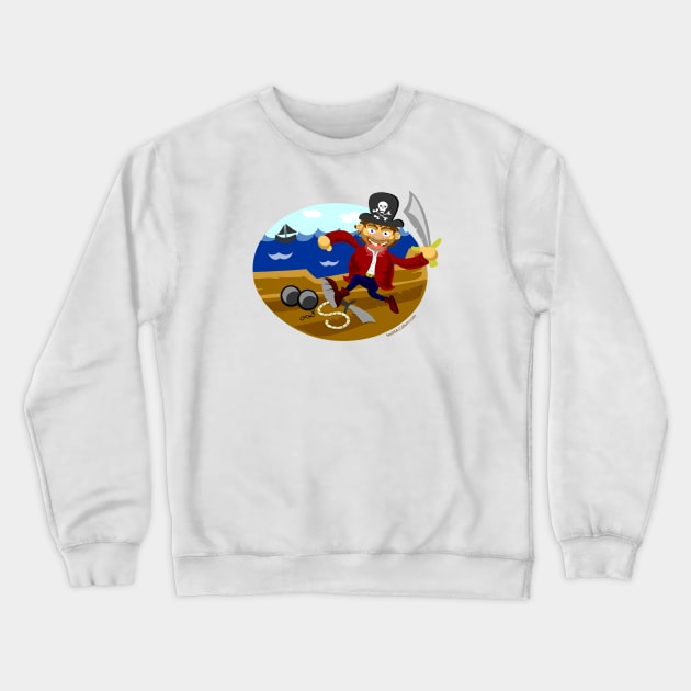 Pirate Arr Crewneck Sweatshirt by dinoneill